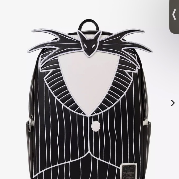 Loungefly Handbags - Loungefly Black and White Striped Backpack